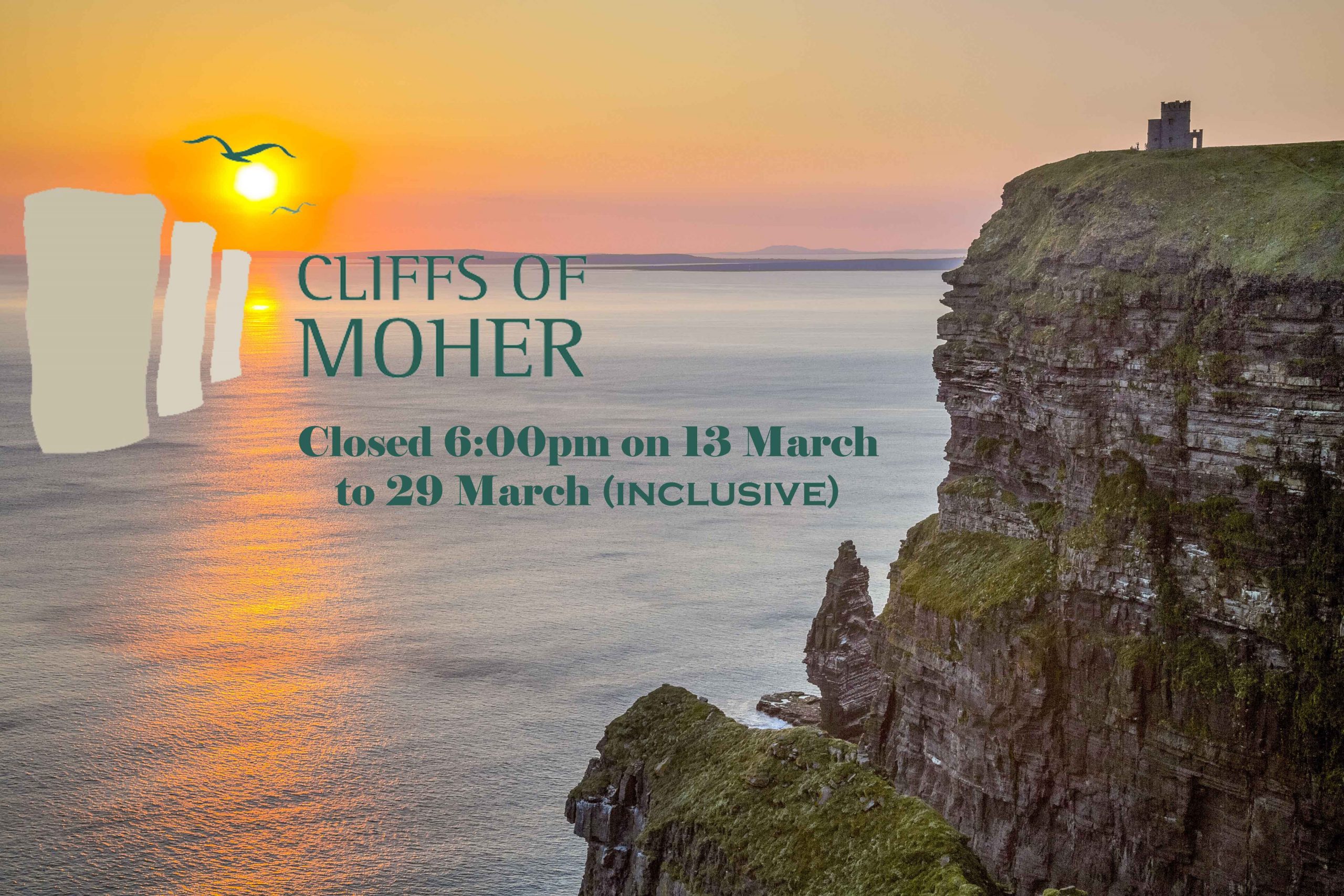 Cliffs of Moher at sunset