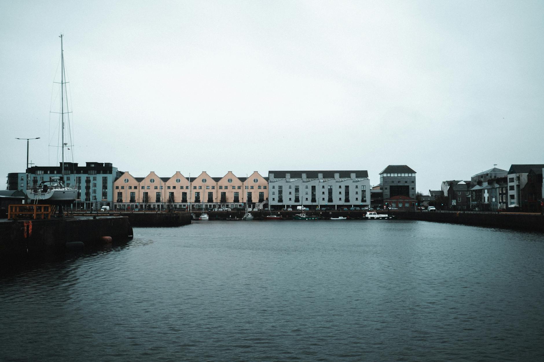 buildings on the galway docks waterfront